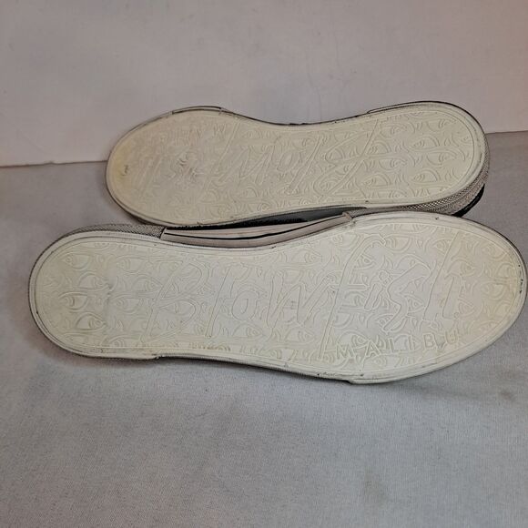 Blowfish Malibu Kensie Distressed Sneakers Women's Sz 11M Black Canvas - Picture 8 of 10